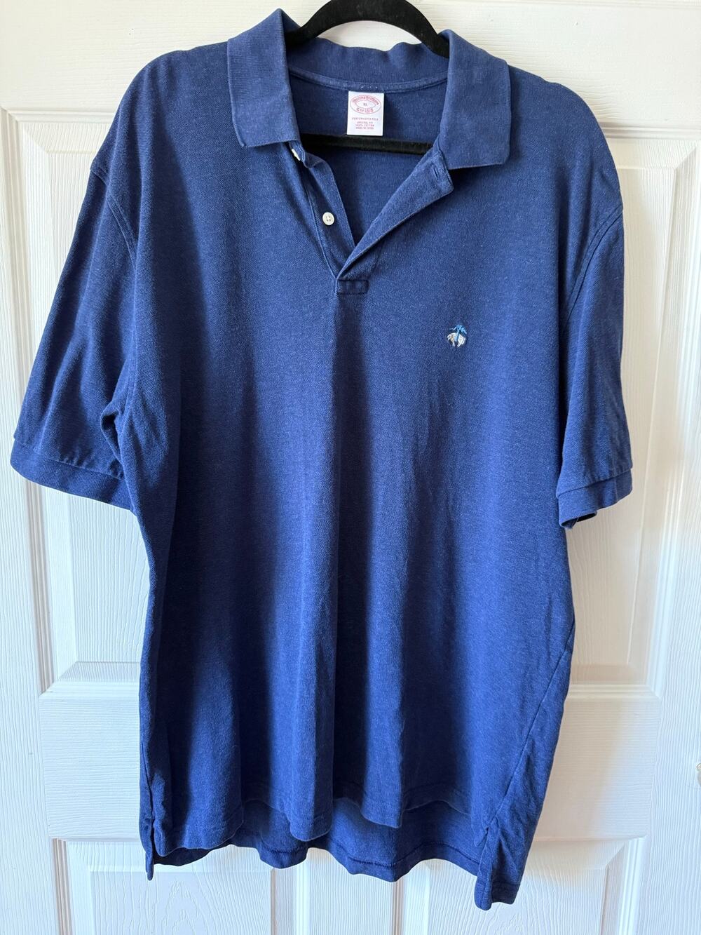 Brooks Brothers Performance Polo Shirt Navy Original Fit 100% Cotton Men’s XL